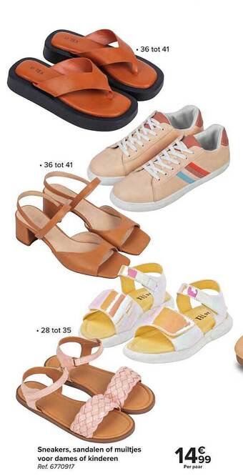Carrefour Sneakers, Sandalen Of Muiltjes Voor Dames Of Kinderen aanbieding