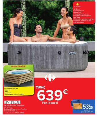 Carrefour Jacuzzi Purespa Greywood aanbieding