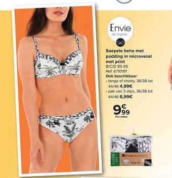 Carrefour Soepele Beha Met Padding In Microvezel Met Print aanbieding