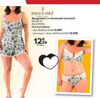 Carrefour Beugelbeha In Microvezel Met Print aanbieding