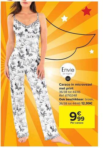 Caraco In Microvezel Met Print