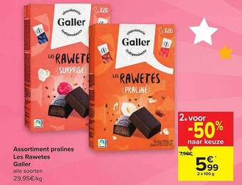 Carrefour Assortiment Pralines Les Rawetes Galler aanbieding