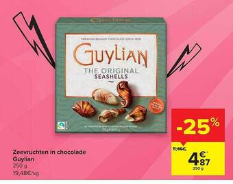 Carrefour Zeevruchten In Chocolade Guylian aanbieding