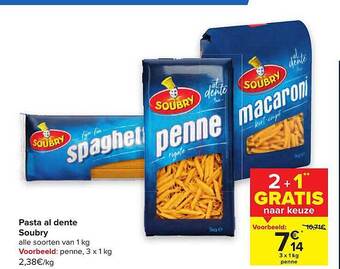 Carrefour Pasta Al Dente Soubry aanbieding