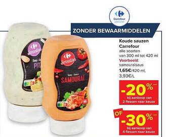 Carrefour Koude Sauzen aanbieding