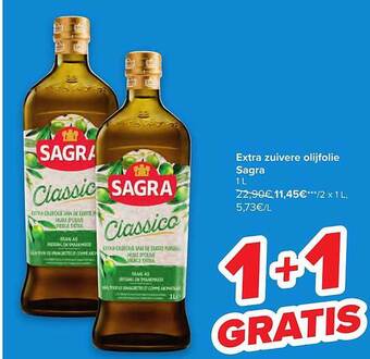 Carrefour Extra Zuivere Olijfolie Sagra aanbieding