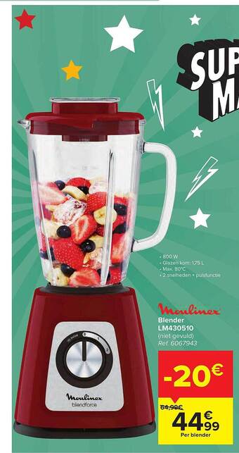 Carrefour Moulinex Blender aanbieding