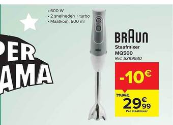 Carrefour Braun Staafmixer aanbieding