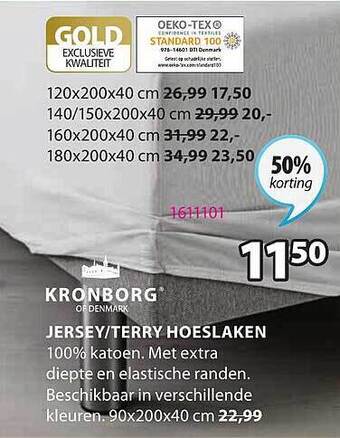 Jysk Jersey Terry Hoeslaken aanbieding