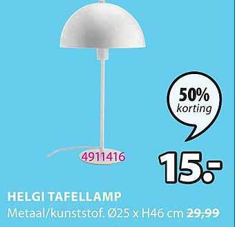 Jysk Helgi Tafellamp aanbieding