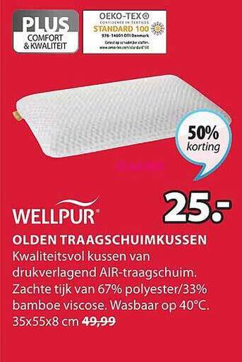 Jysk Olden Traagschuimkussen aanbieding