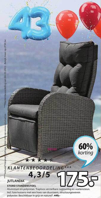 Jysk Stord Standenstoel aanbieding