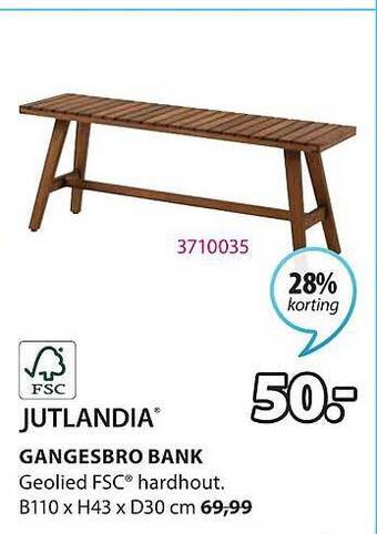 Jysk Gangesbro Bank aanbieding