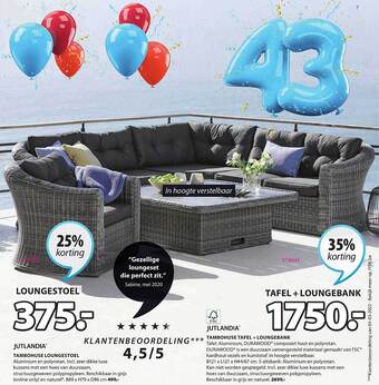 Jysk Loungestoel, Tafel, Loungebank aanbieding