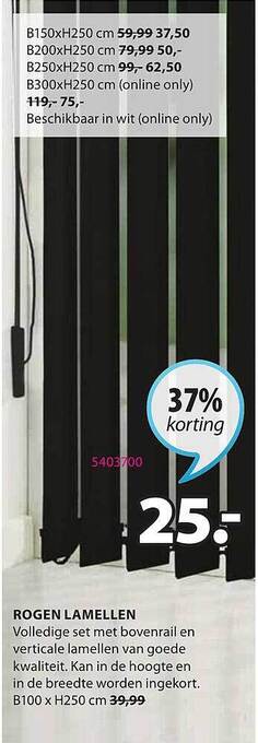 Jysk Rogen Lamellen aanbieding