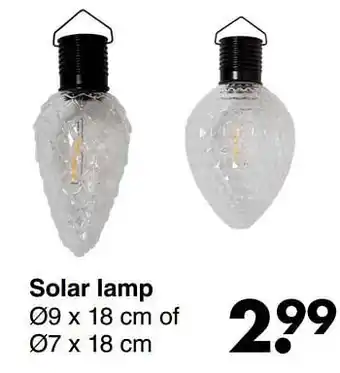 Wibra Solar lamp aanbieding