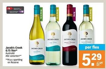 Albert Heijn Jacob`s creek aanbieding