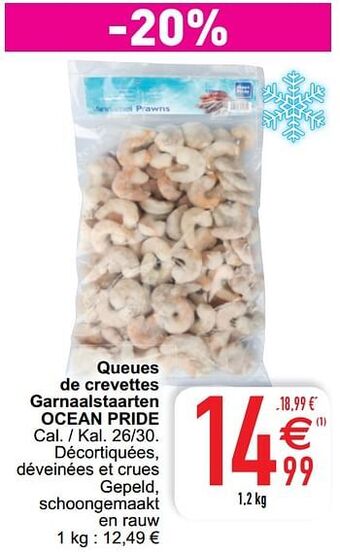 Cora Queues de crevettes garnaalstaarten ocean pride aanbieding