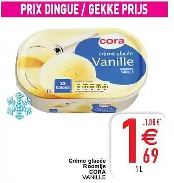 Cora Crème glacée roomijs cora vanille aanbieding