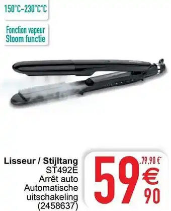 Cora Babyliss lisseur - stijltang st492e aanbieding