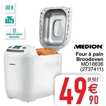 Cora Medion four à pain broodoven md18636 aanbieding