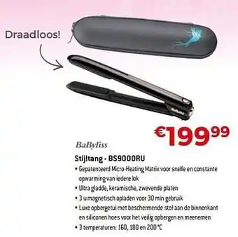 Exellent Babyliss stijltang - bs9000ru aanbieding