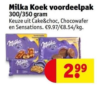 Kruidvat Milka koek voordeelpak aanbieding