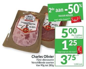 Intermarché Charles olivier fijne vleeswaren aanbieding