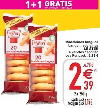 Cora Madeleines longues lange madeleines le ster aanbieding