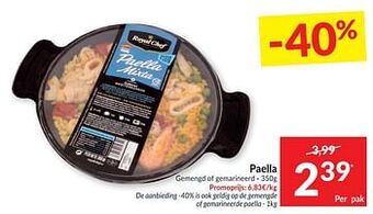 Intermarché Paella gemengd of gemarineerd aanbieding