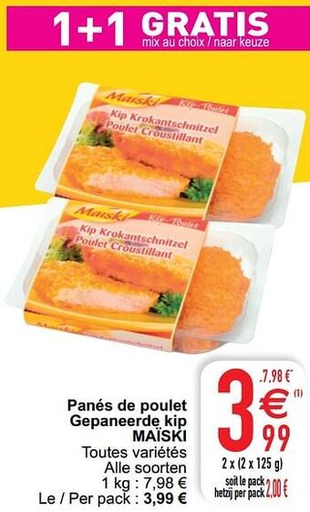 Cora Panés de poulet gepaneerde kip maïski aanbieding