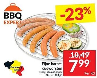 Intermarché Fijne barbecueworsten curry, kaas of peper aanbieding