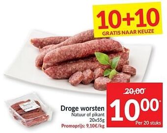 Intermarché Droge worsten natuur of pikant aanbieding