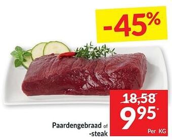 Intermarché Paardengebraad of -steak aanbieding