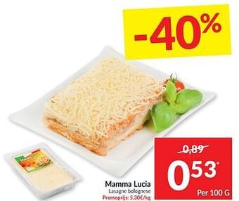 Intermarché Mamma lucia lasagne bolognese aanbieding