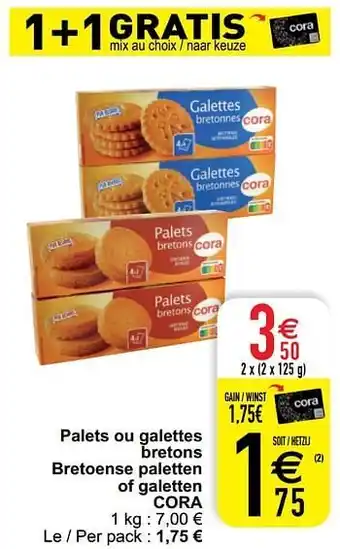Cora Palets ou galettes bretons bretoense paletten of galetten cora aanbieding