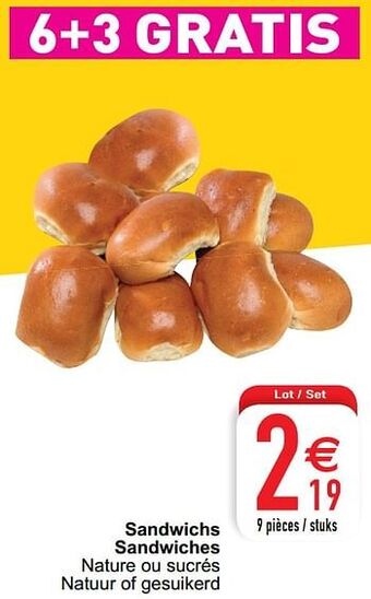 Cora Sandwichs sandwiches aanbieding