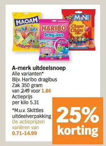 Albert Heijn Haribo dragibus aanbieding
