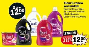 Kruidvat Fleuril renew wasmiddel aanbieding