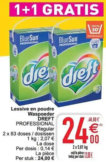 Cora Lessive en poudre waspoeder dreft professional aanbieding
