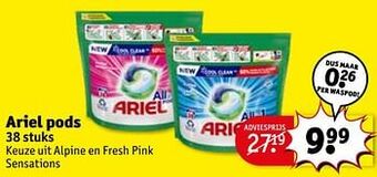 Kruidvat Ariel pods aanbieding