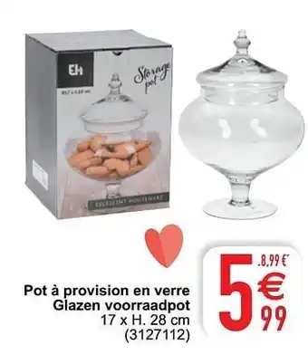 Cora Pot à provision en verre glazen voorraadpot aanbieding