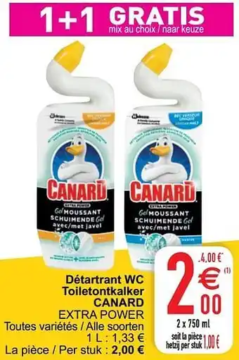 Cora Détartrant wc toiletontkalker canard extra power aanbieding