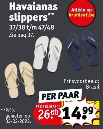Kruidvat Havaianas slippers brasil aanbieding