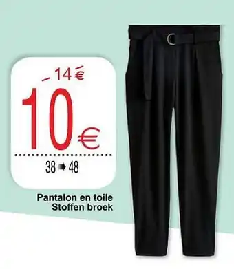Cora Pantalon en toile stoffen broek aanbieding