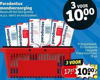 Kruidvat Tandpasta complete protection fresh aanbieding