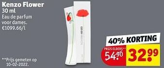Kruidvat Kenzo flower edp aanbieding