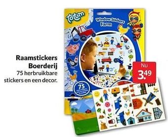 Boekenvoordeel Raamstickers boerderij aanbieding