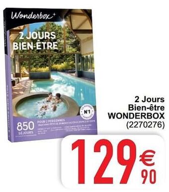Cora 2 jours bien-être wonderbox aanbieding