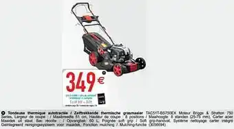 Cora Elem tondeuse thermique autotractée - zelftrekkende thermische grasmaaier tac51t-bs750ex aanbieding